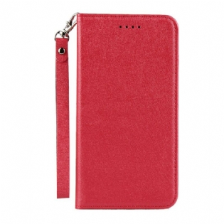 Cover Huawei P40 Lite 5G Flip Cover Blødt Læderstil Med Rem