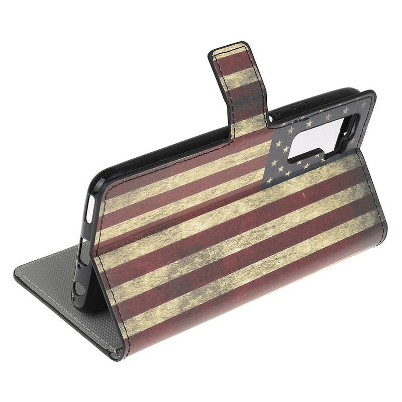 Flip Cover Huawei P40 Lite 5G Amerikansk Flag