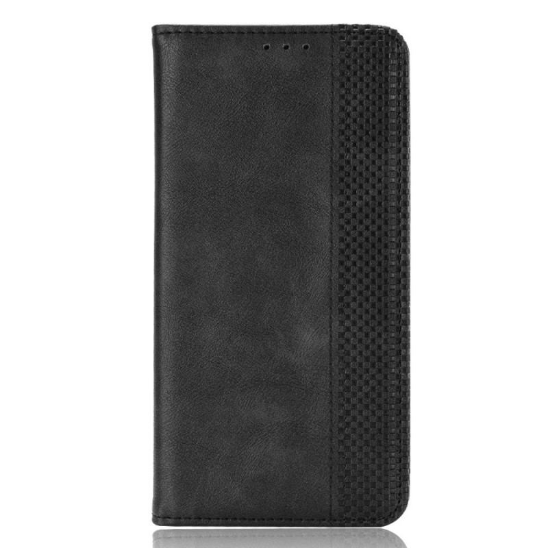 Cover Huawei Nova 9 Flip Cover Stiliseret Vintage Lædereffekt