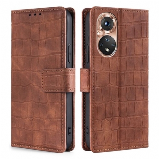 Flip Cover Huawei Nova 9 Skin-touch Krokodille