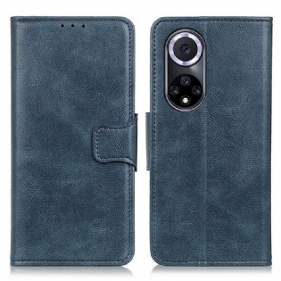 Flip Cover Huawei Nova 9 Vendbar Lås I Lædereffekt