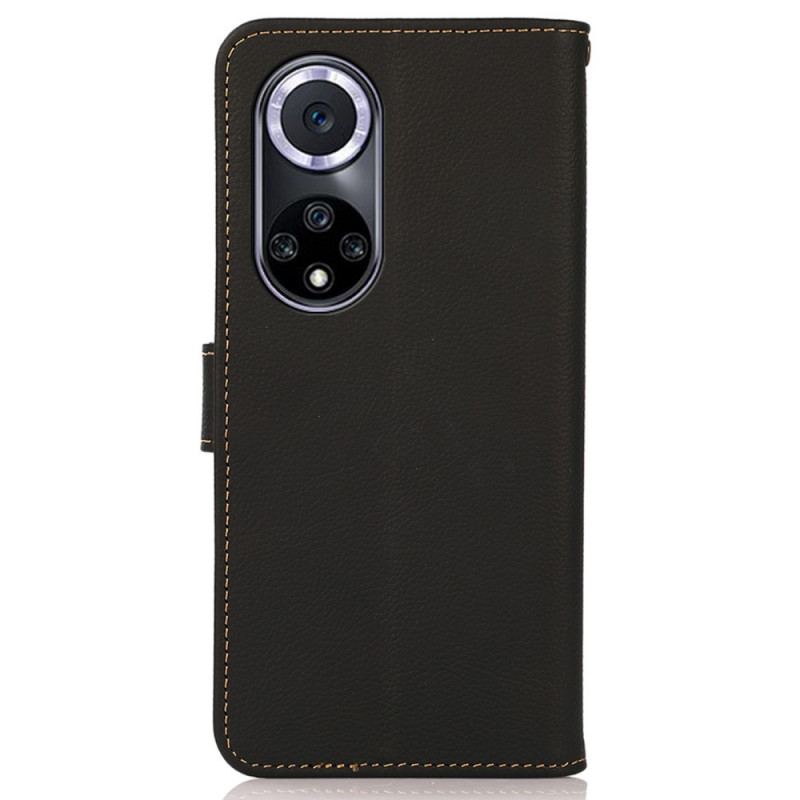 Læder Cover Huawei Nova 9 Khazneh Rfid Ægte Læder