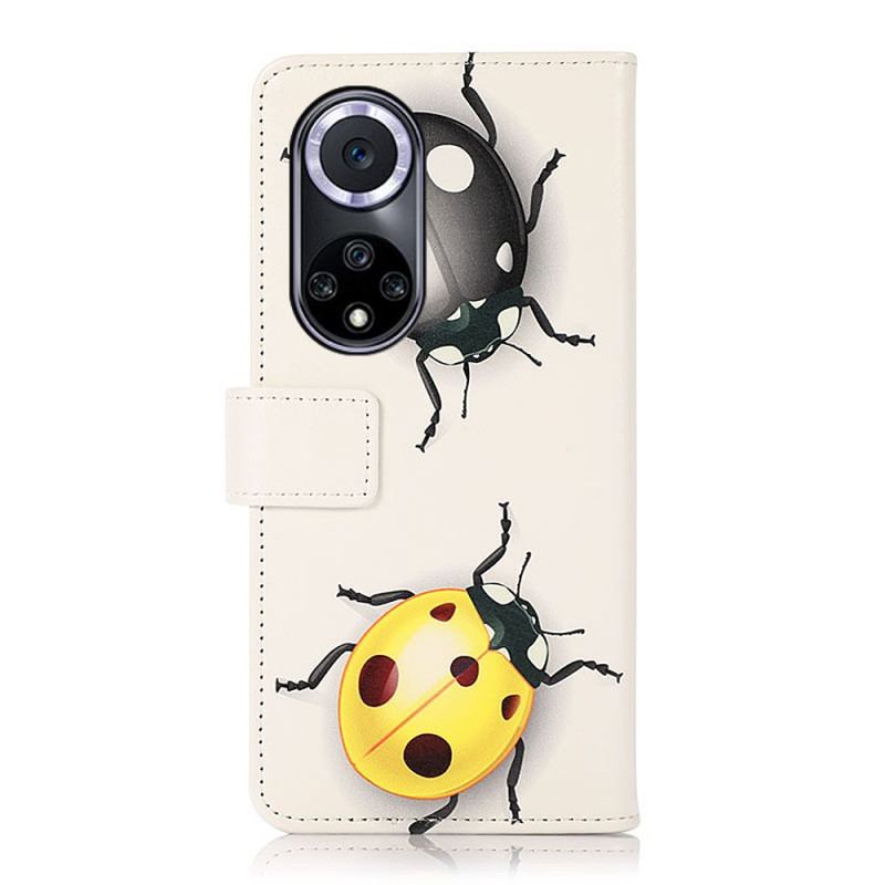 Læder Cover Huawei Nova 9 Mariehøns