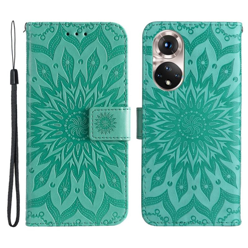 Læder Cover Huawei Nova 9 Solblomst