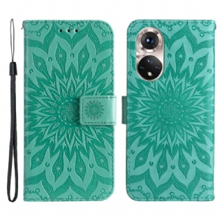 Læder Cover Huawei Nova 9 Solblomst