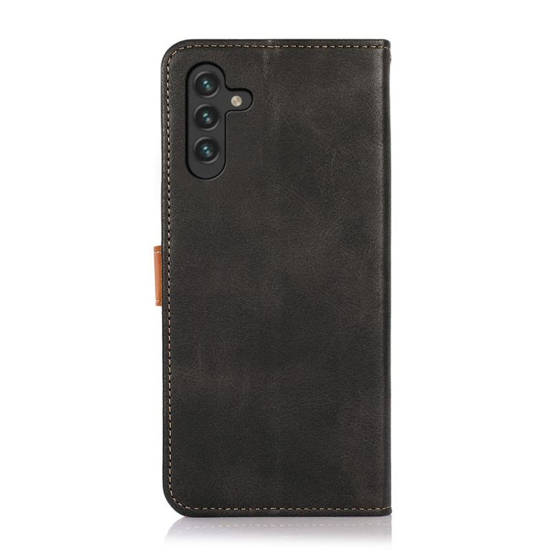 Flip Cover Samsung Galaxy A13 5G / A04s Kunstlæder Med Khazneh-strop