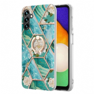Mobilcover Samsung Galaxy A13 5G / A04s Marmor Med Ringstøtte