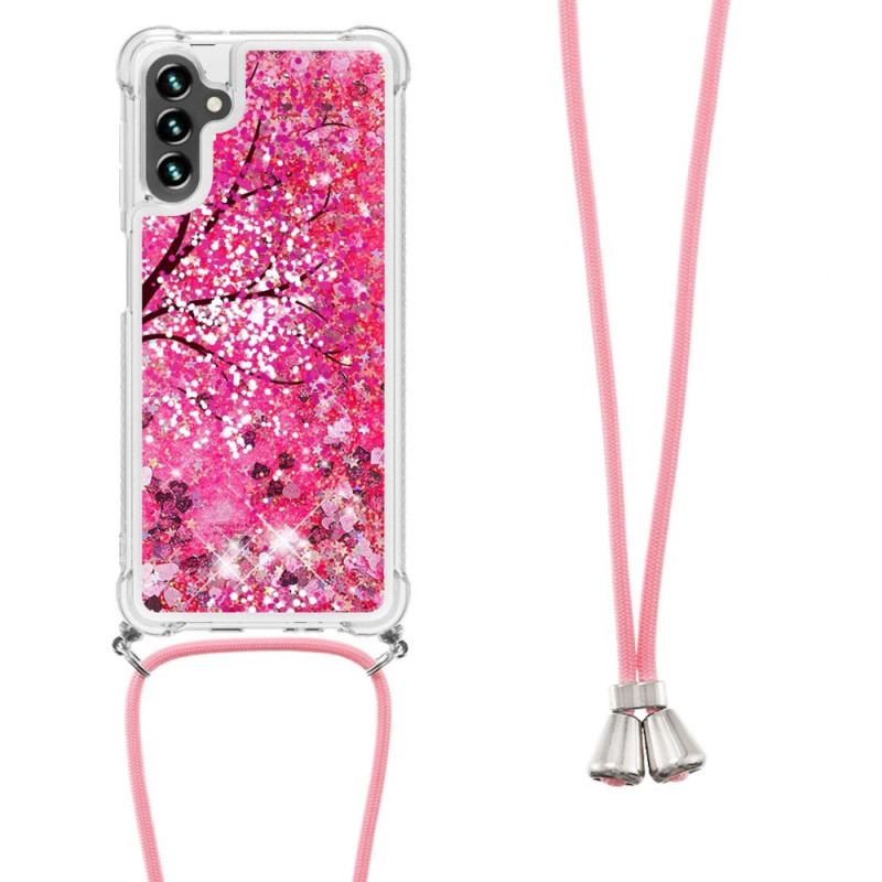 Mobilcover Samsung Galaxy A13 5G / A04s Med Snor Sequin Snøretræ
