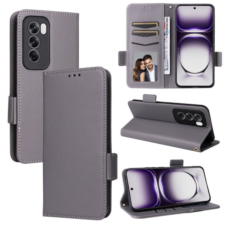 Flip Cover Oppo Reno 12 5g Finesse Lædereffekt Med Rem