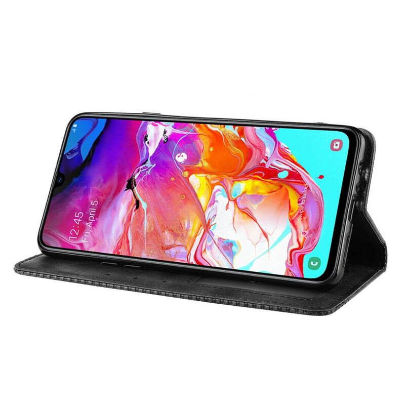 Cover Samsung Galaxy A20s Flip Cover Stiliseret Vintage Lædereffekt