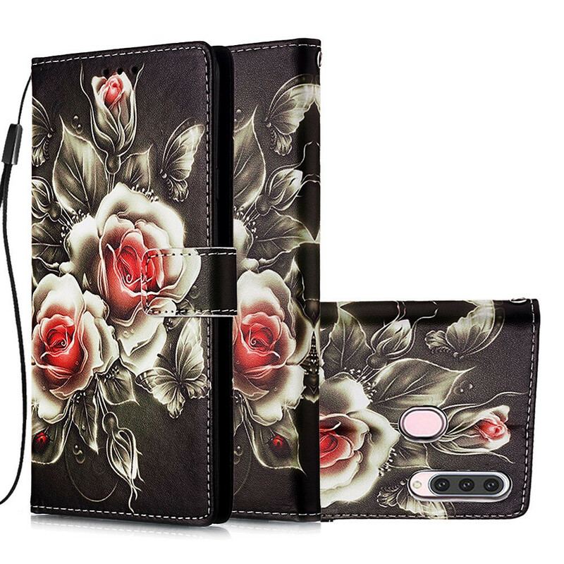 Flip Cover Samsung Galaxy A20s Gyldne Roser