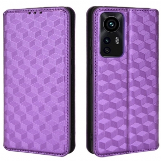 Cover Xiaomi 12 Pro Flip Cover Diamant Læder Effekt
