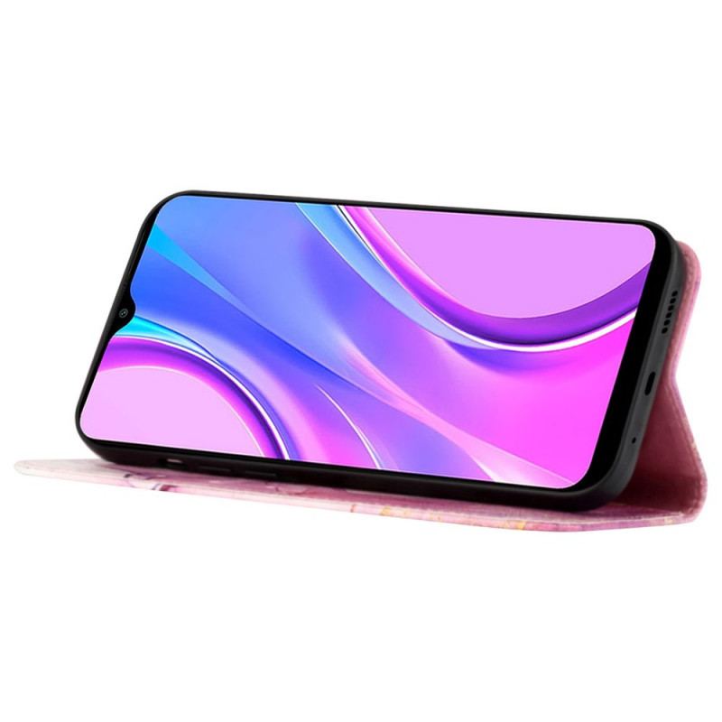 Flip Cover Xiaomi 12 Pro Med Snor Stribet Akvarel Marmor
