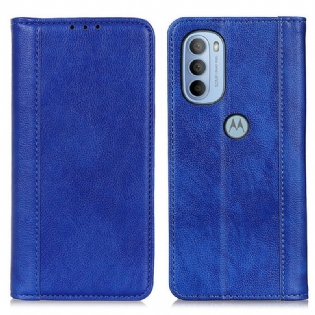 Cover Moto G41 / G31 Flip Cover Elegance Split Litchi Læder
