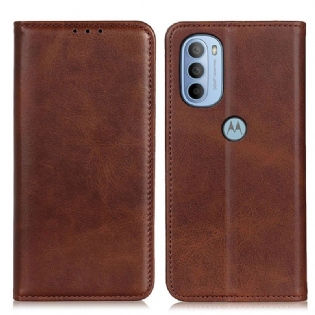 Cover Moto G41 / G31 Flip Cover Lychee Split Læder