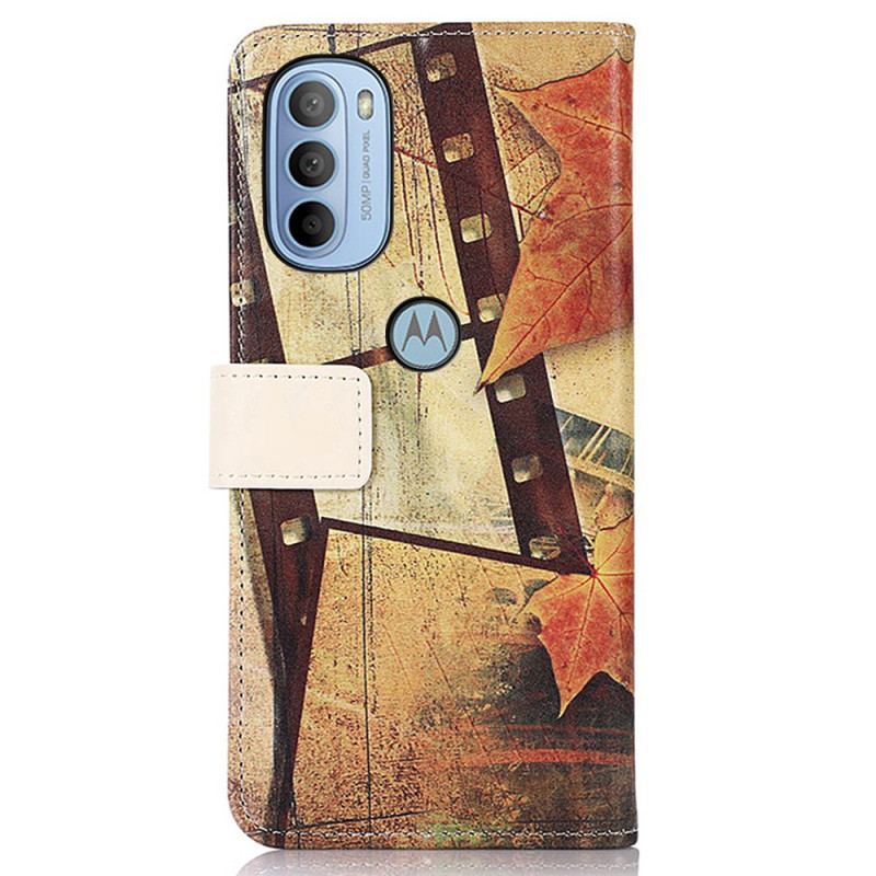 Flip Cover Moto G41 / G31 Eiffeltårnet I Efteråret