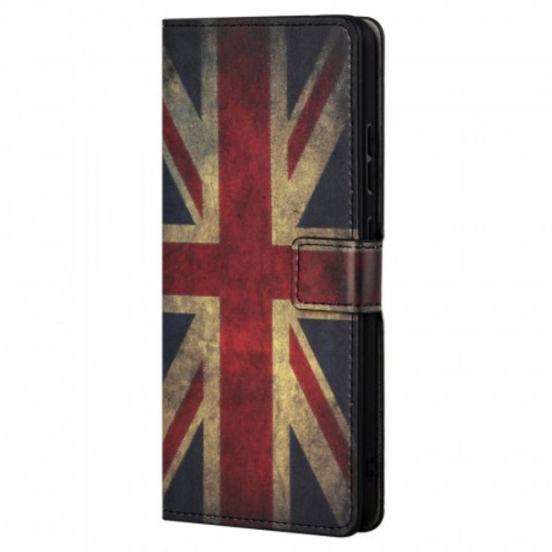 Læder Cover Moto G41 / G31 England Flag