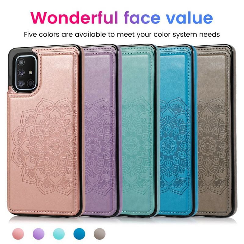 Cover Samsung Galaxy A51 Mandala Print Kortholder