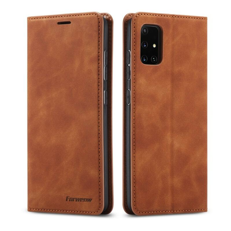 Flip Cover Samsung Galaxy A51 Forwenw Lædereffekt