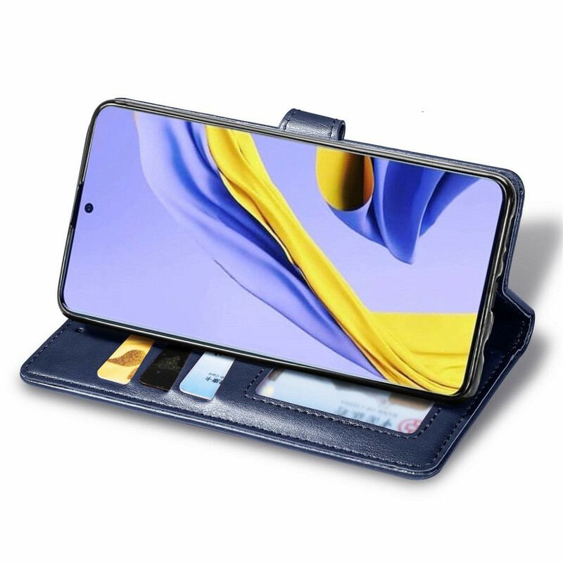 Flip Cover Samsung Galaxy A51 Kunstlæder Og Vintage Lås