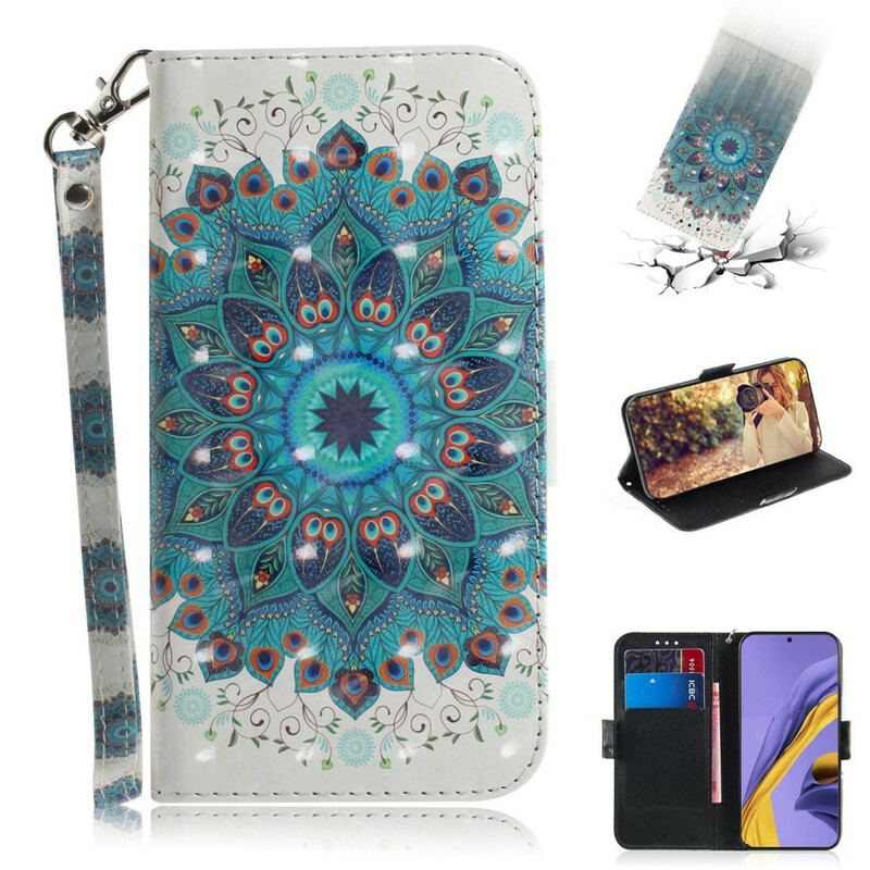 Flip Cover Samsung Galaxy A51 Med Snor Mesterlig Mandala Med Rem