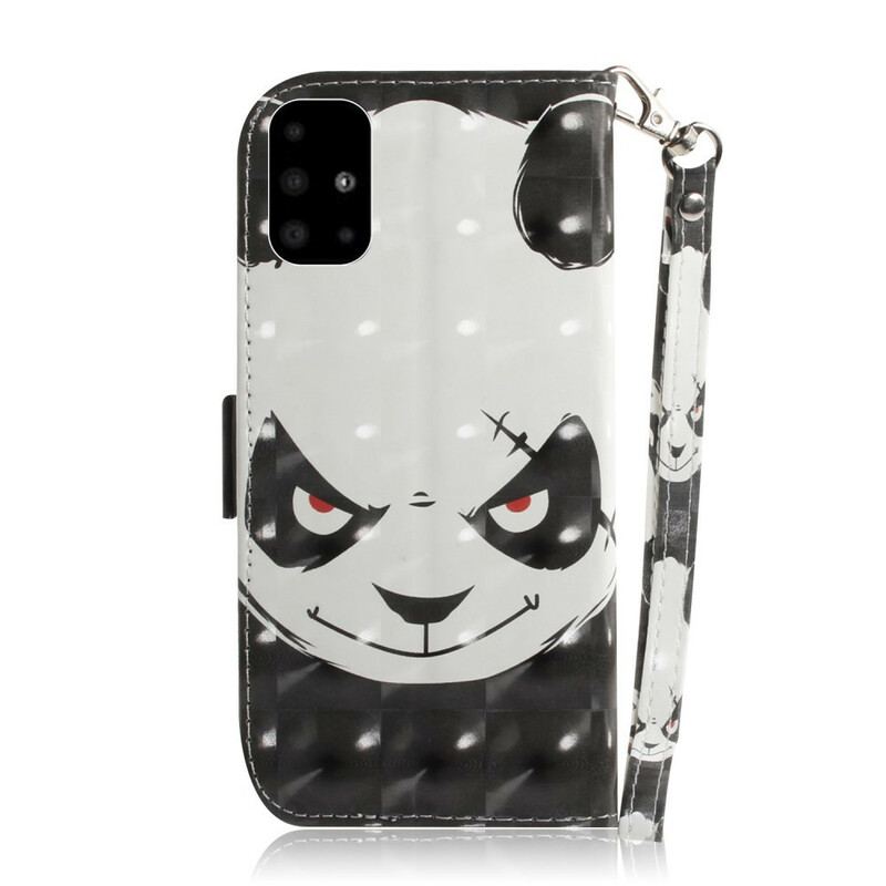 Flip Cover Samsung Galaxy A51 Med Snor Vred Panda Med Snor