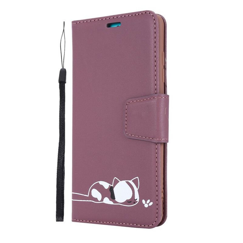 Flip Cover Samsung Galaxy A51 Sovende Kat