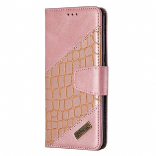 Læder Cover Samsung Galaxy A51 Klassisk Krokodilleskindseffekt