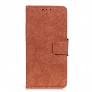 Flip Cover Sony Xperia 10 II Litchi-forretning I Imiteret Læder